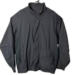 Foot Joy Mens Dry Joys Course Jacket Black Zip Off Sleeves SZ L Golf Athleisure